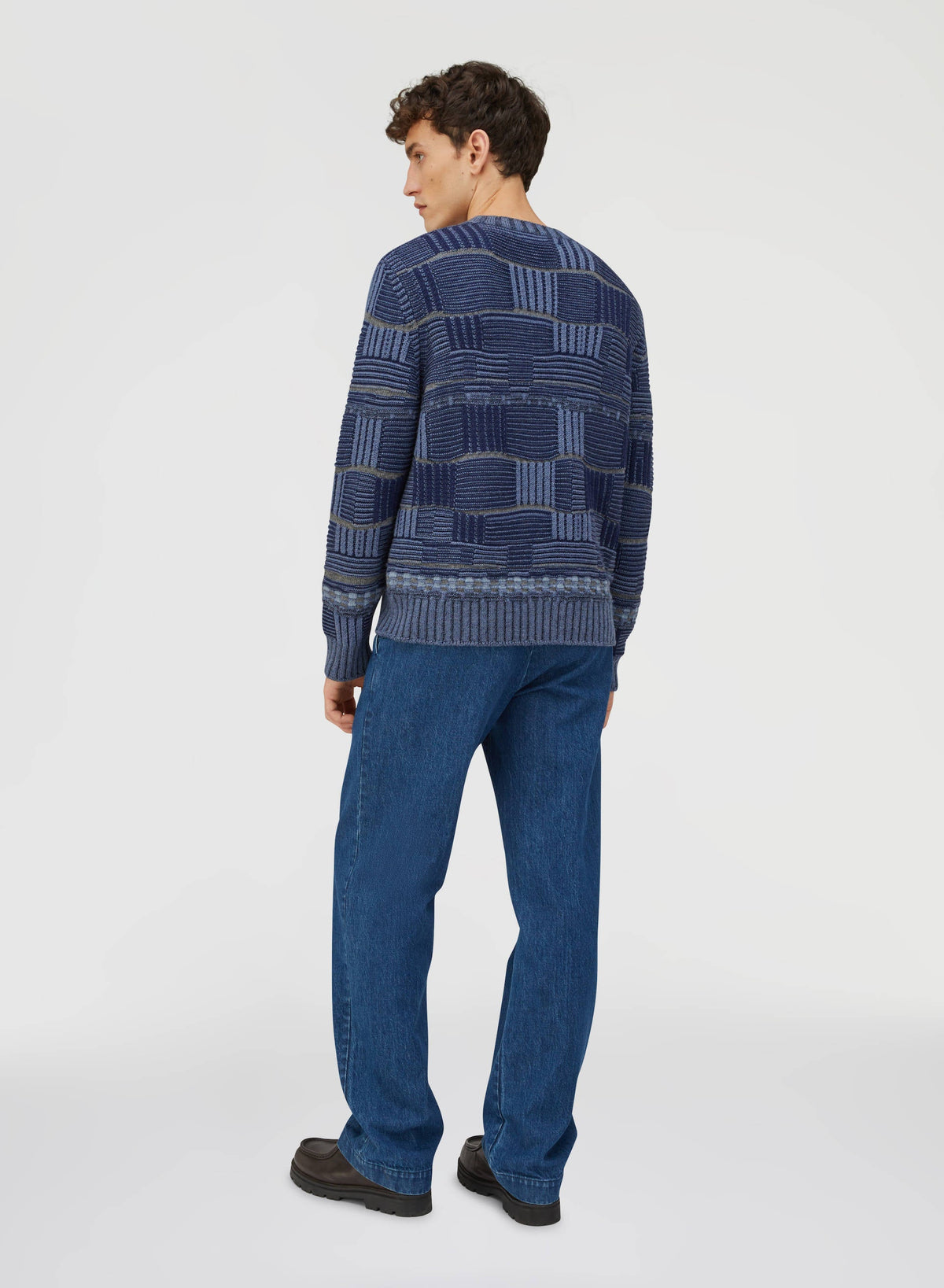 NAVY AND GREY OPPOSITES DANCE CREWNECK