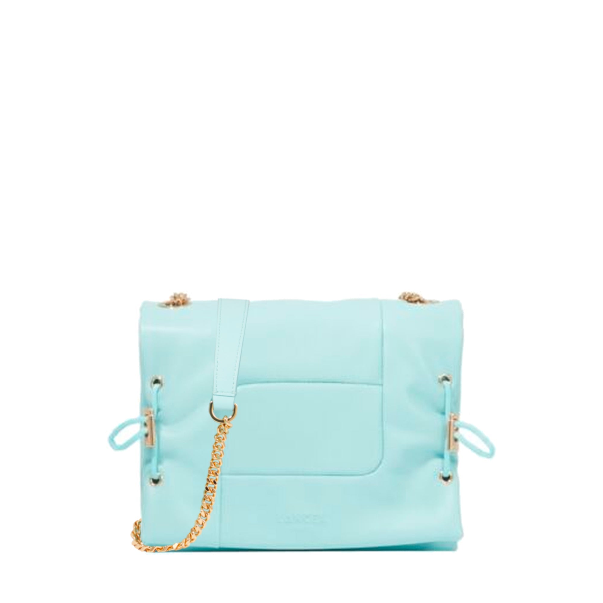 Billie small leather flap bag - Mint