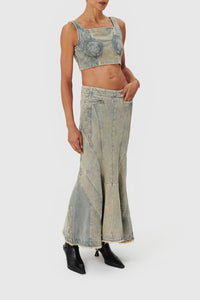 PRIX MARQUE : 170€_Grey Denim Top - Grey Denim