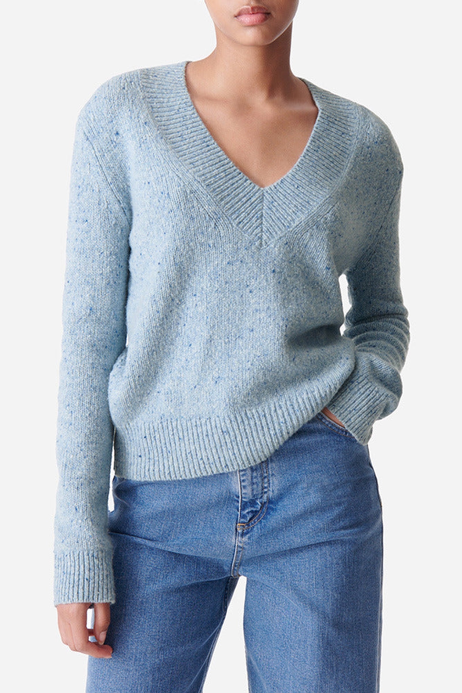 Pull Damita en laine - Azur