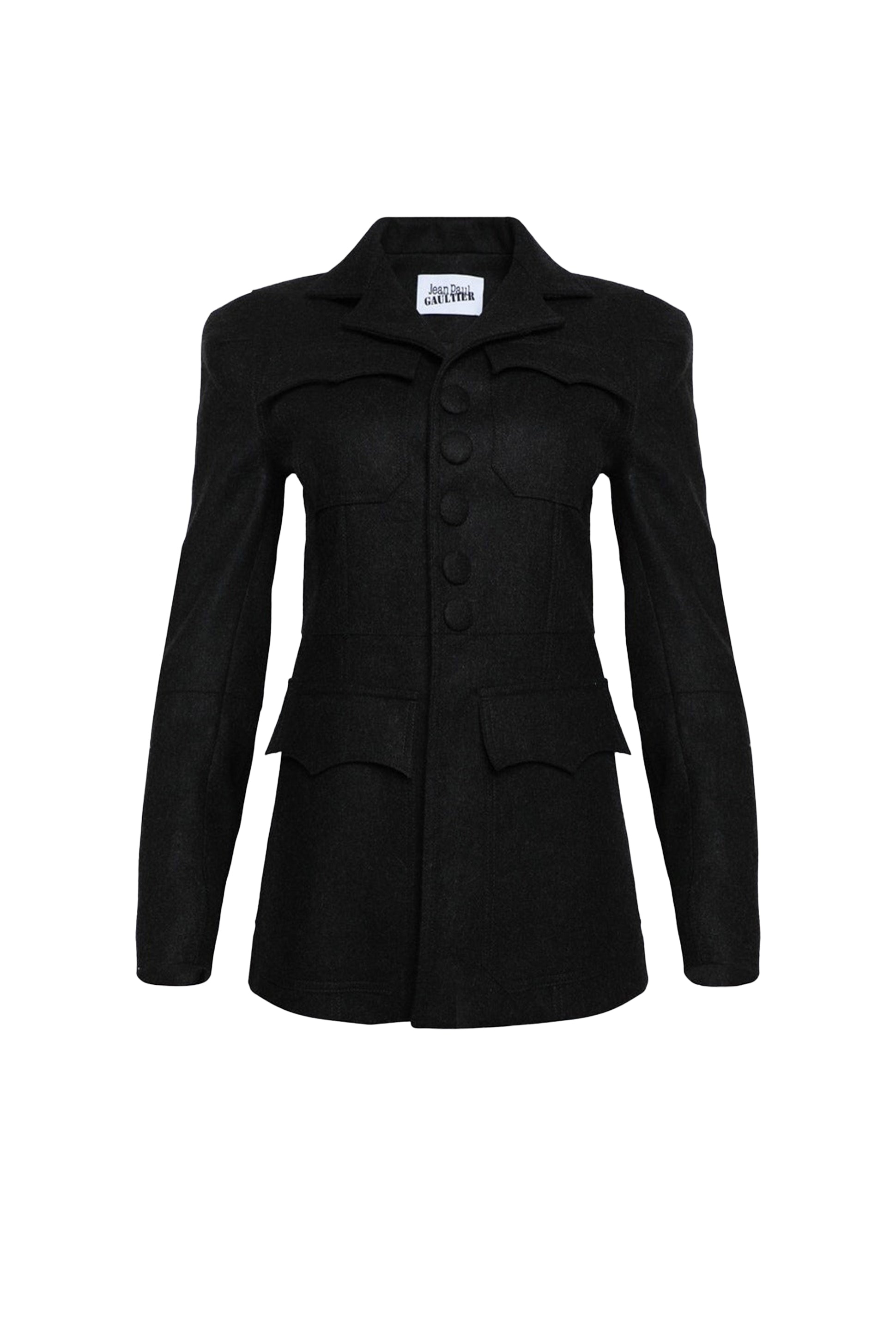 Veste Cyber en feutre de laine - Dark Grey