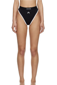 Culotte taille haute côtelée en coton unisexe - White