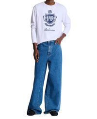 College Emblem sweatshirt - Blue & Beige