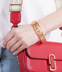 Bracelet avec logo en laiton - Clear & Gold