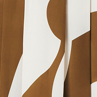 Wrap Midi Dress - Khaki/Cream