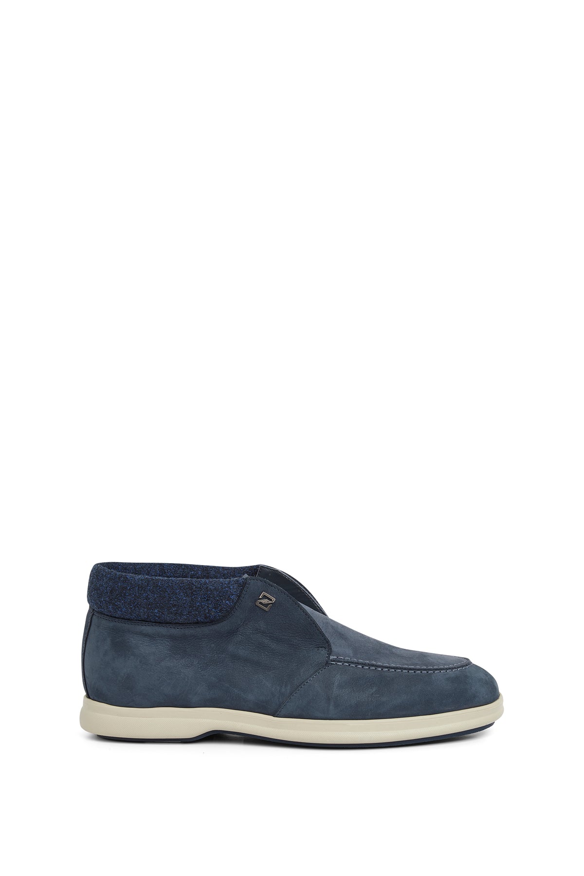 Mocassins hauts bi-matière en cuir - No color