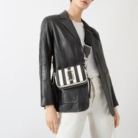 PAS INFO   Sac The Snapshot en cuir - Black & White