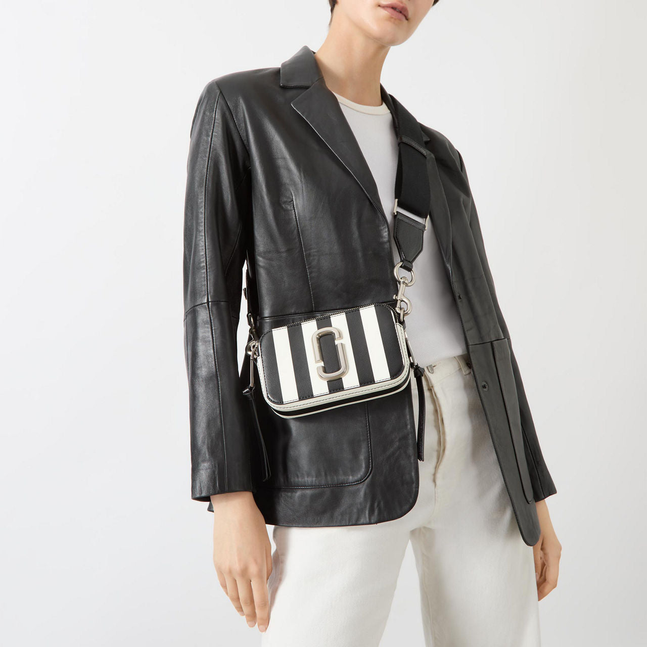 Sac The Snapshot en cuir - Black & White