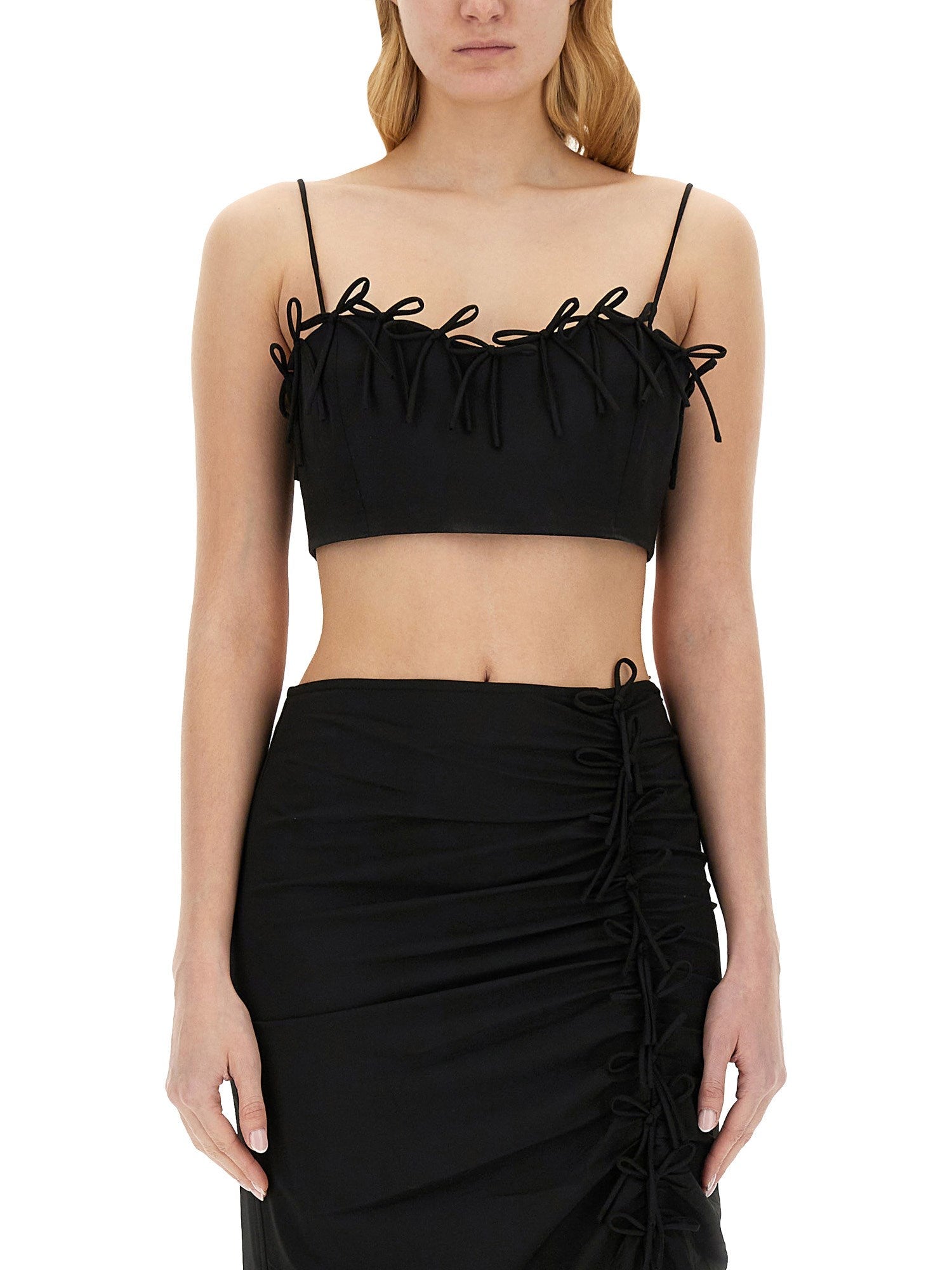 Brassière ornée de petits nœuds - Black