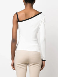 18pcs RELIQUAT 75€ / T-shirt asymétrique à une manche - Black & Heritage white