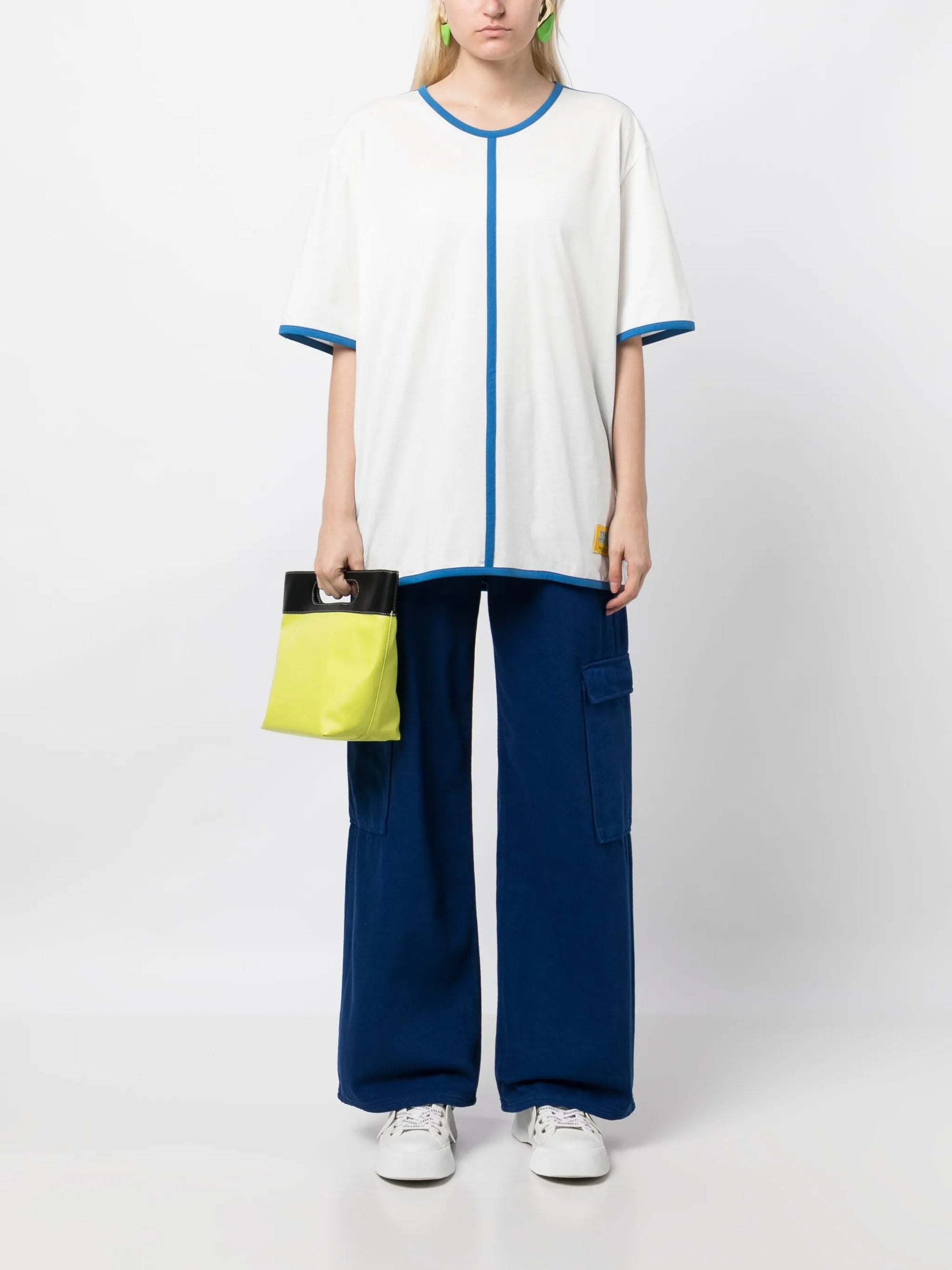 Classic contrast T-shirt - White & Dark Navy