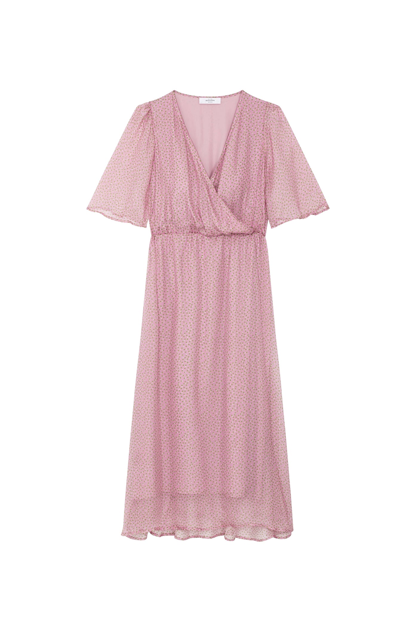 Robe longue Metro Muse en soie - Rose