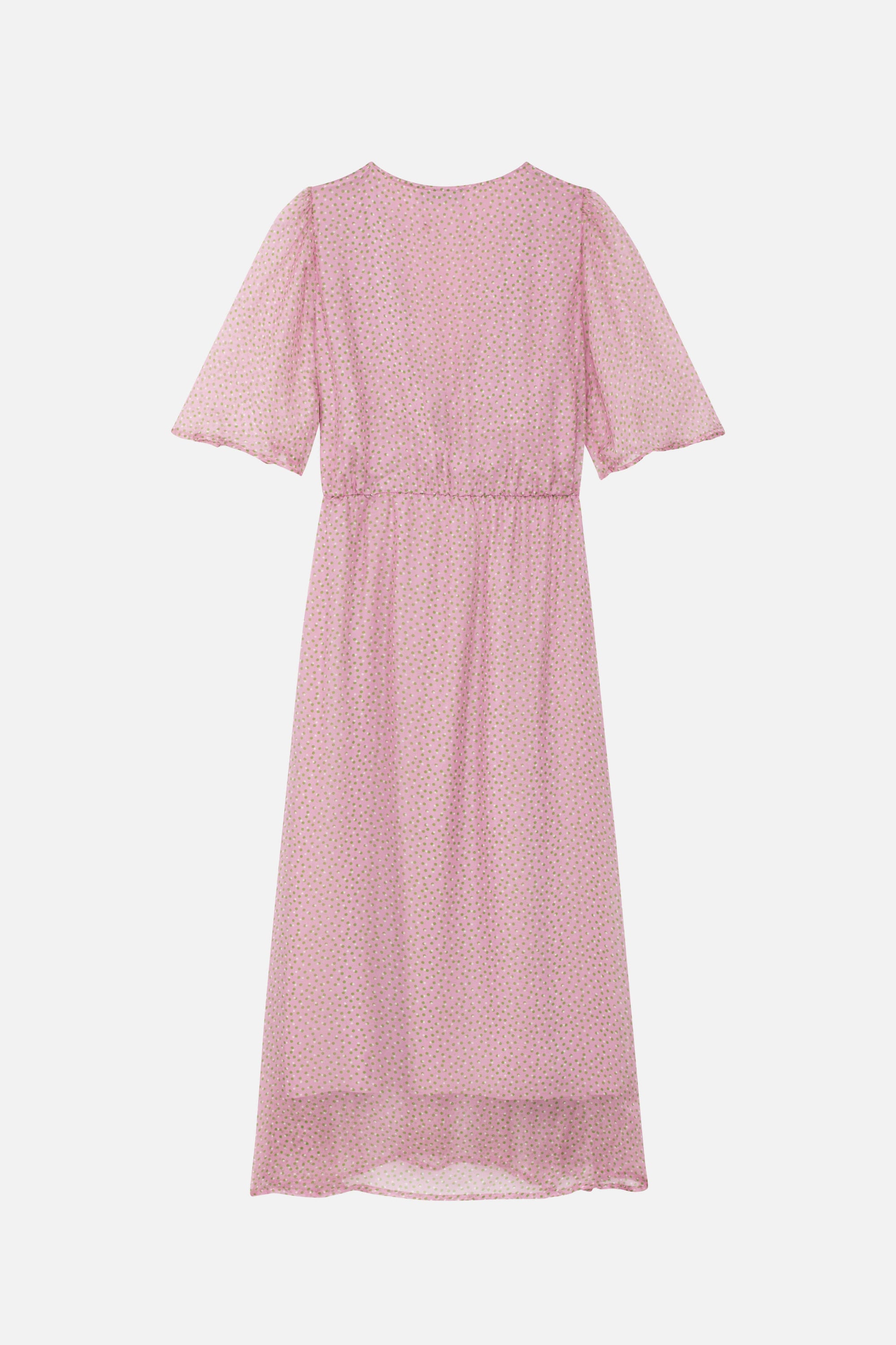 Robe longue Metro Muse en soie - Rose