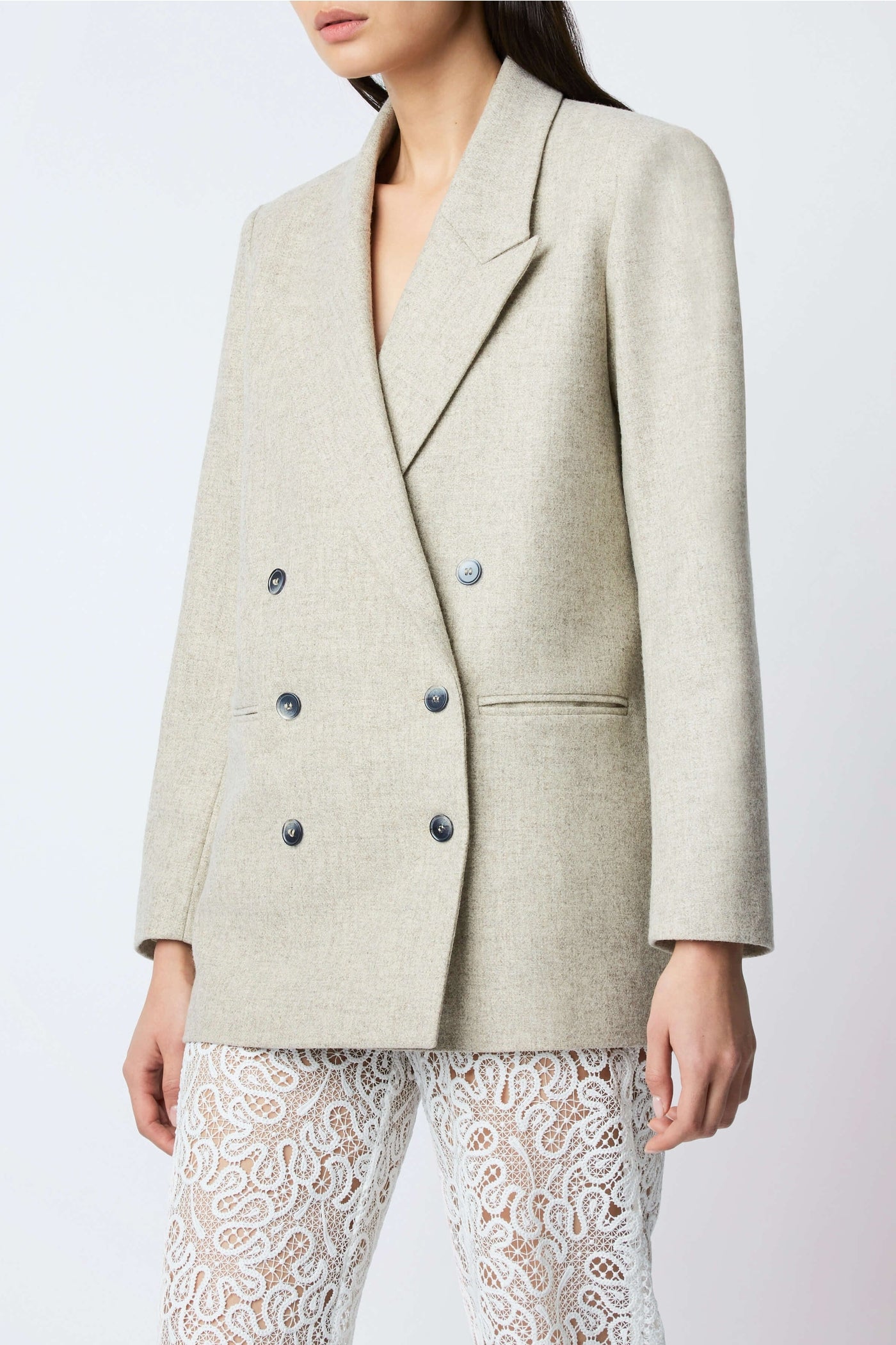 Kiss Travertine wool jacket - Ecru