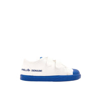 1 QTY / BLANC/BLEU CHAUSSURES TOILE DONALD