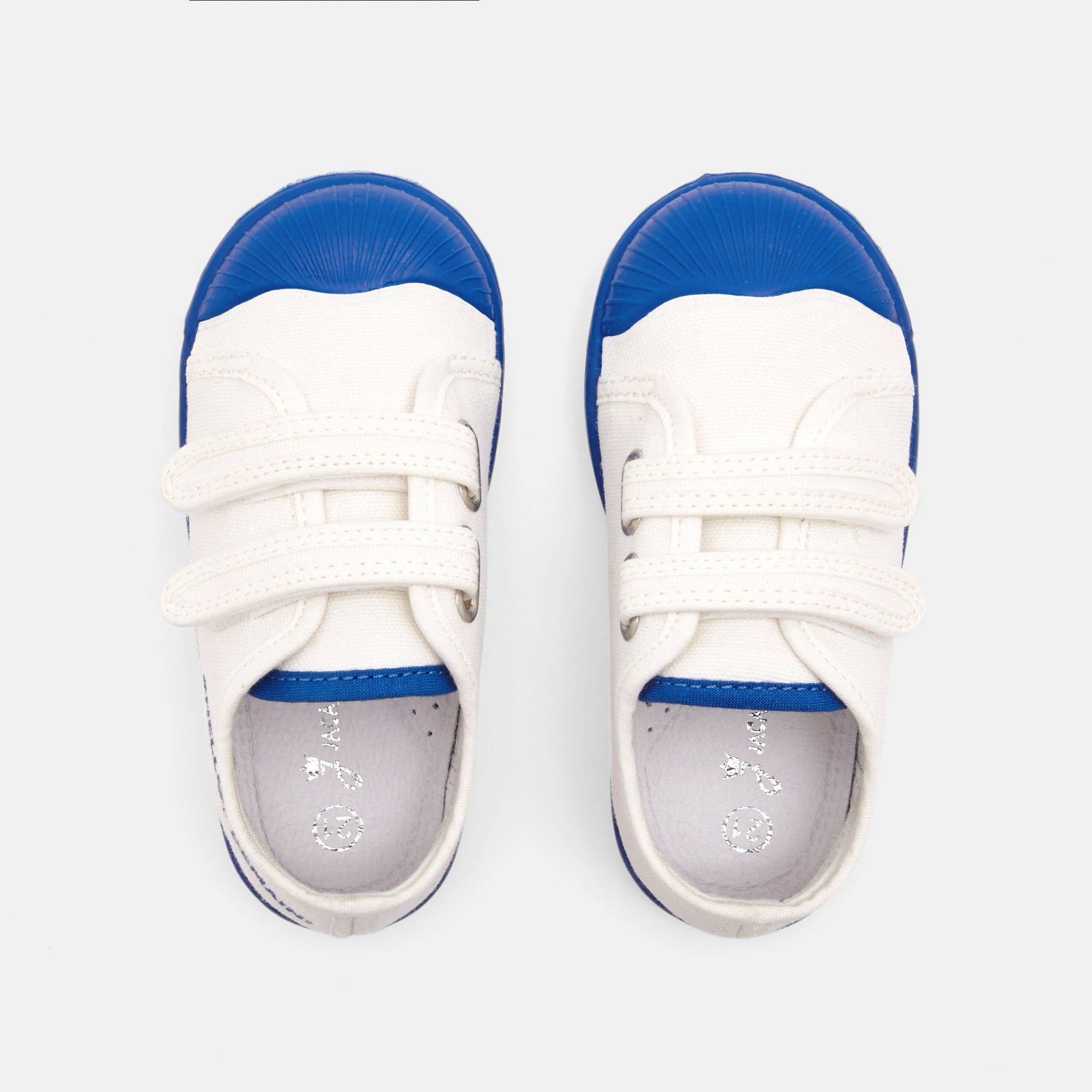 1 QTY / BLANC/BLEU CHAUSSURES TOILE DONALD