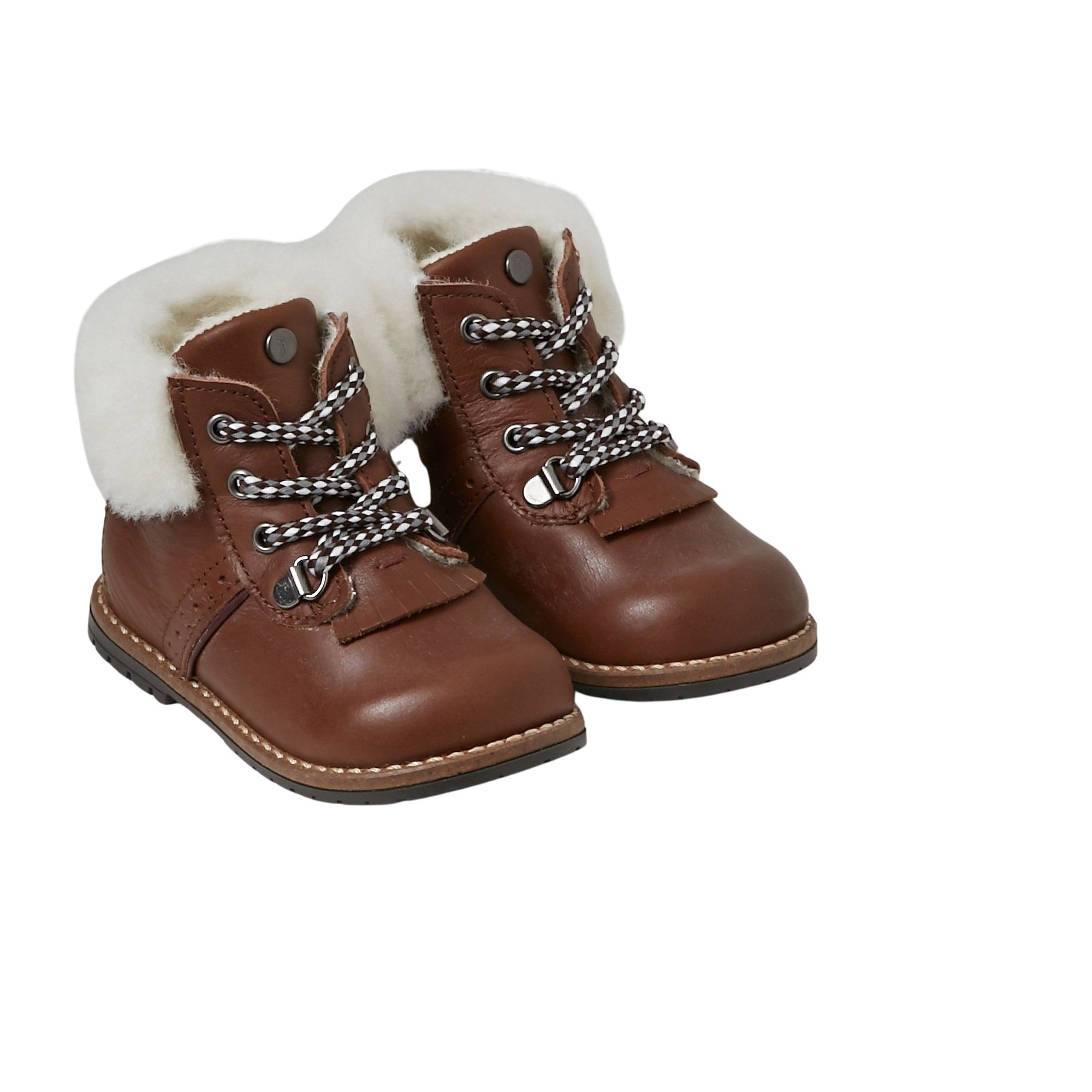 2 QTY / MARRON CLAIR CHAUSSURES CUIR PINGOUIN