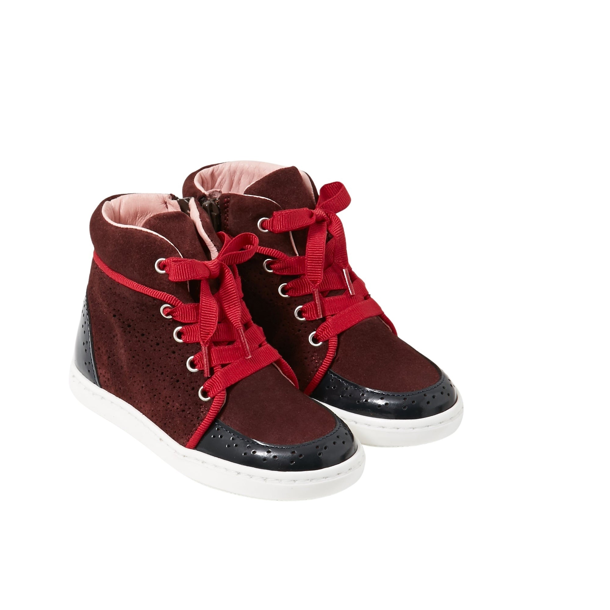 1 QTY / BORDEAUX CHAUSSURES CUIR PONCHO