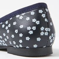 2 QTY / MARINE/BLANC CHAUSSURES CUIR DITTLE IMPRIMEE