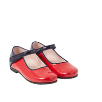 2 QTY / ROUGE/MULTICO CHAUSSURES CUIR DANELLE VERNIS