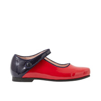 2 QTY / ROUGE/MULTICO CHAUSSURES CUIR DANELLE VERNIS