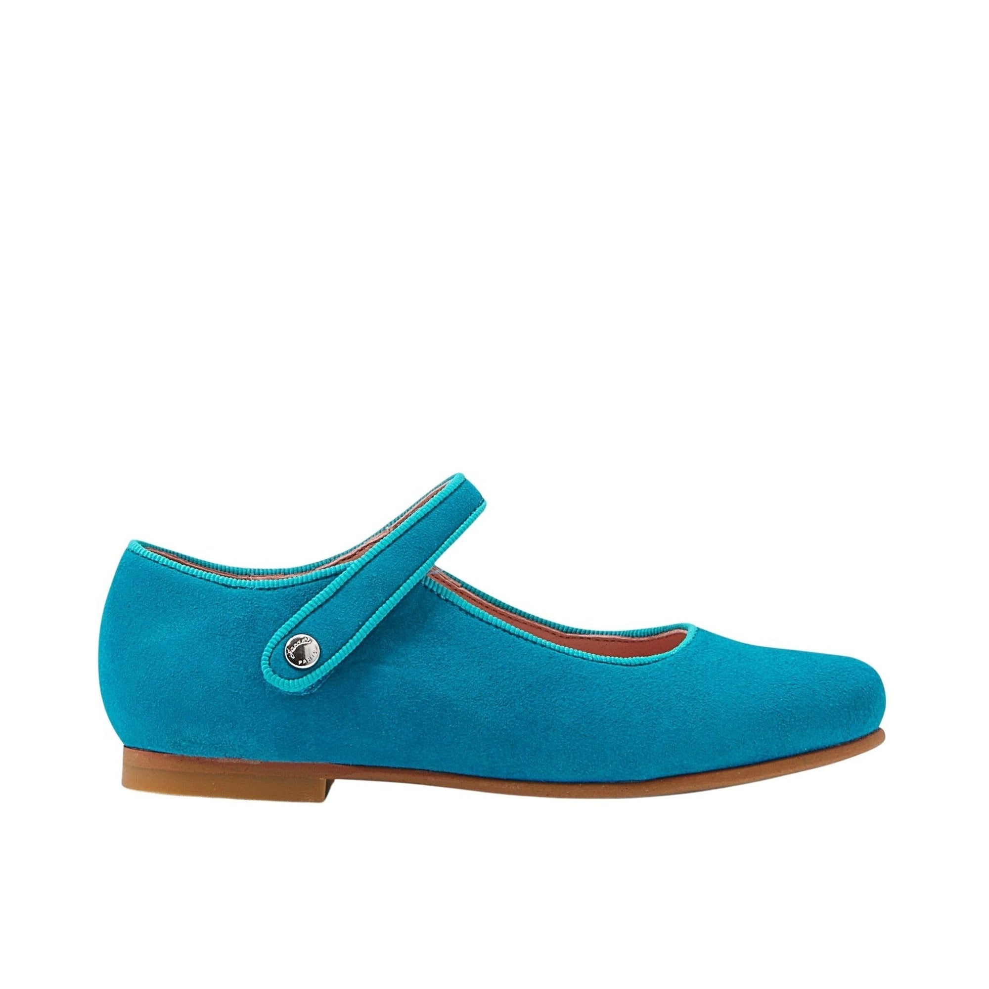 BLEU TURQUOISE DANELLE CUIR VELOURS