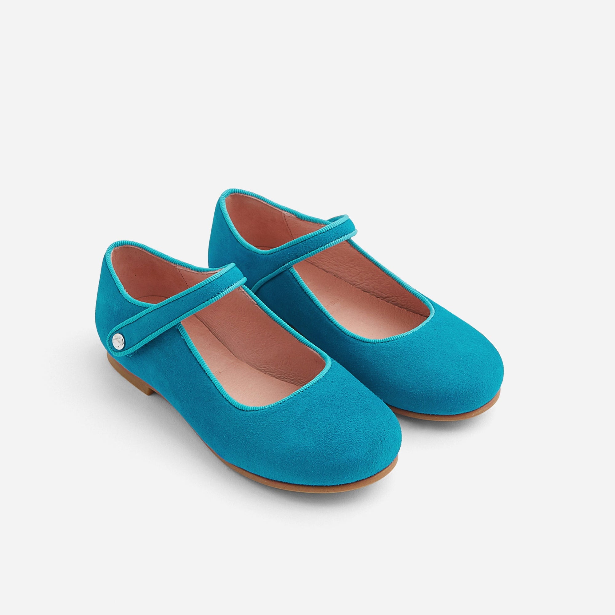 BLEU TURQUOISE DANELLE CUIR VELOURS