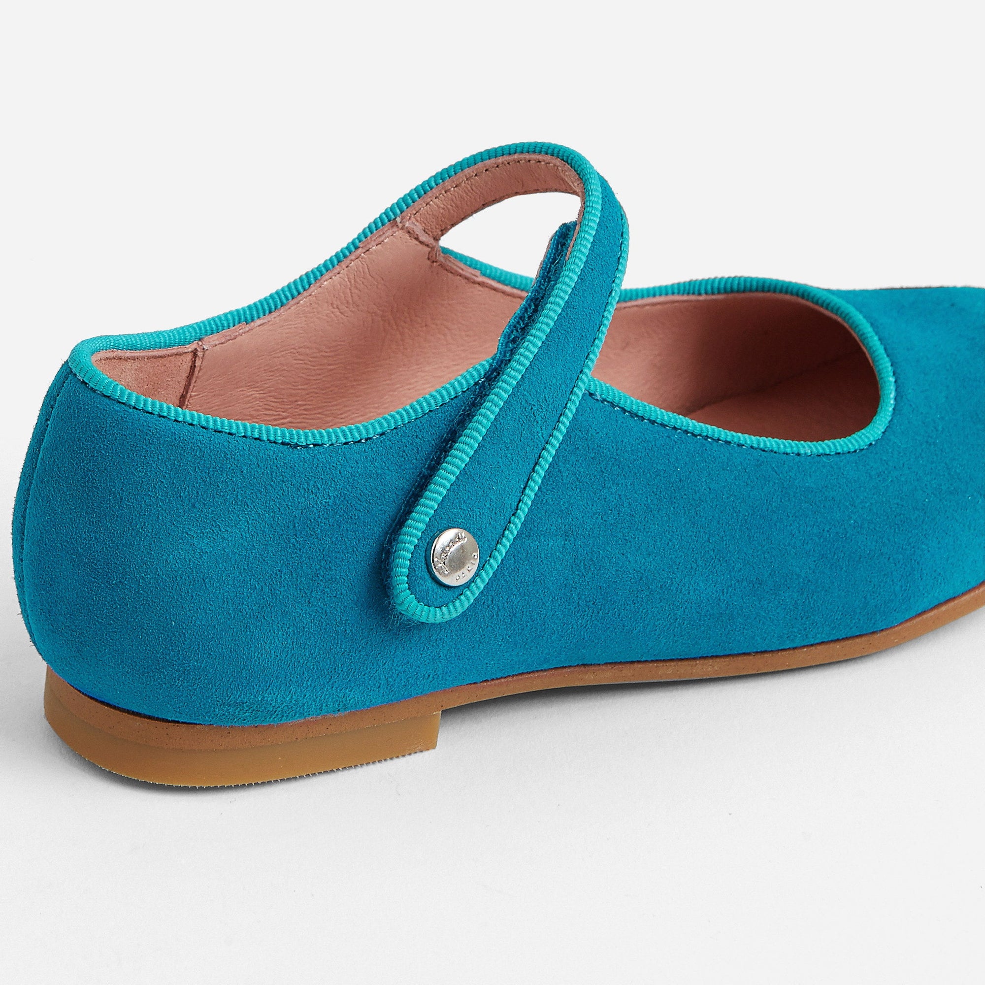 BLEU TURQUOISE DANELLE CUIR VELOURS