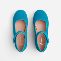 64 QTY / BLEU TURQUOISE CHAUSSURES CUIR DANELLE CUIR VELOURS