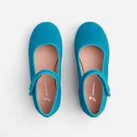 BLEU TURQUOISE DANELLE CUIR VELOURS