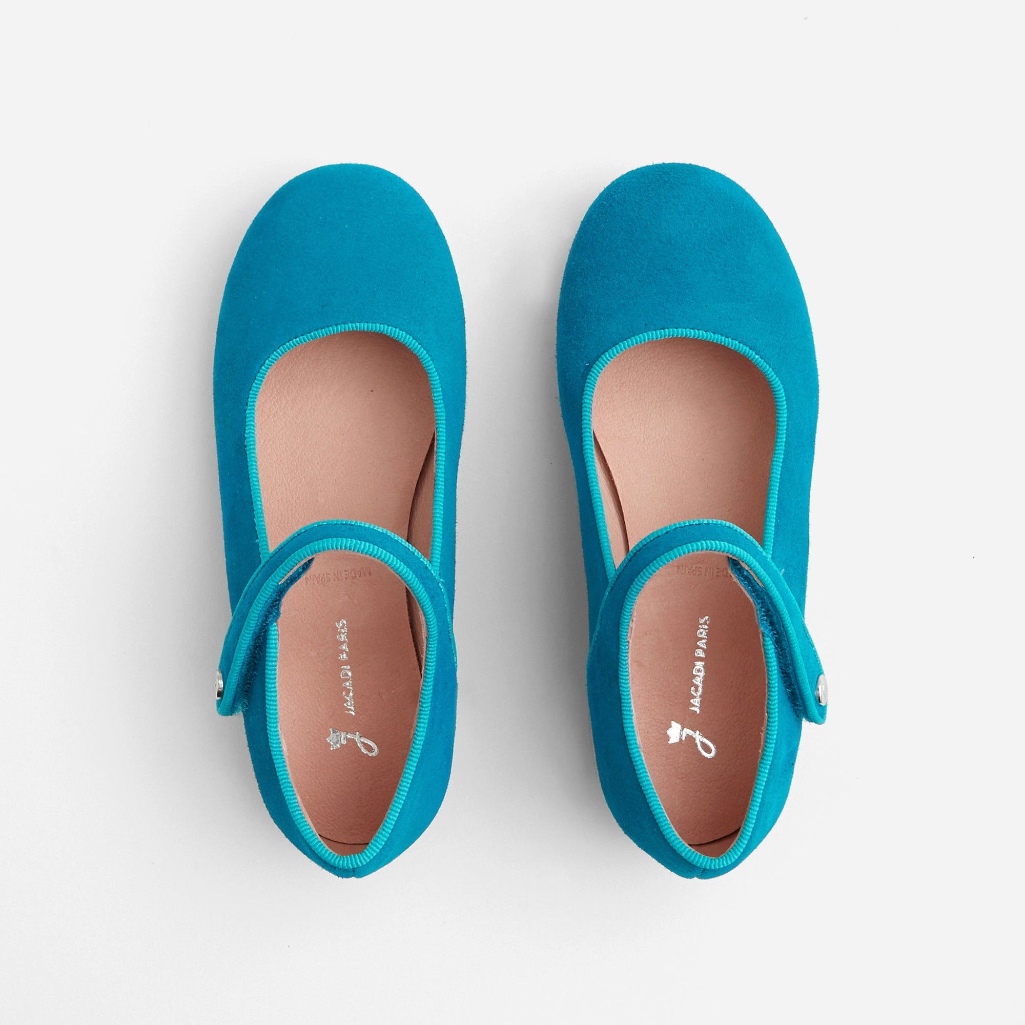 BLEU TURQUOISE DANELLE CUIR VELOURS