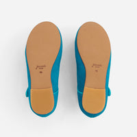 64 QTY / BLEU TURQUOISE CHAUSSURES CUIR DANELLE CUIR VELOURS