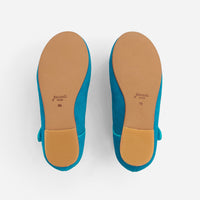 BLEU TURQUOISE DANELLE CUIR VELOURS