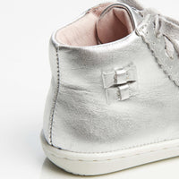 1 QTY / ARGENT CHAUSSURES CUIR BRIOCHE