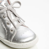 1 QTY / ARGENT CHAUSSURES CUIR BRIOCHE