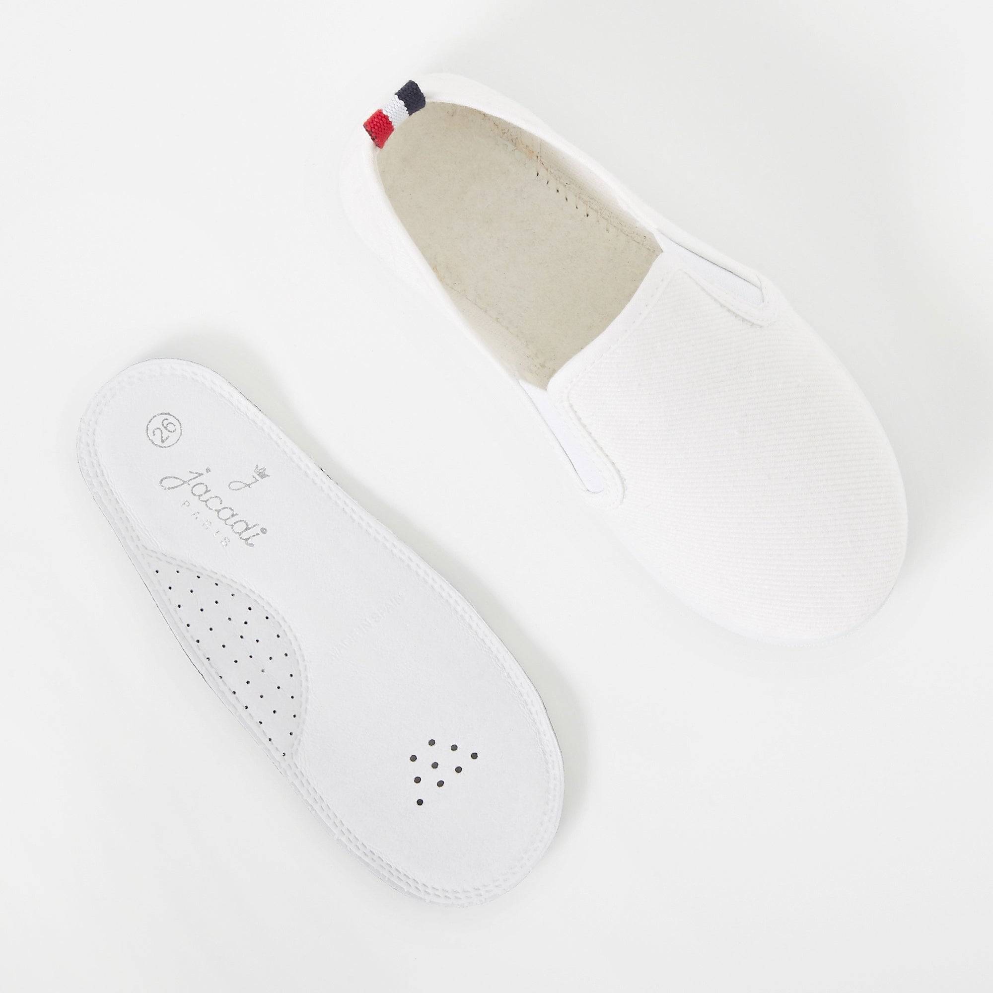 0 QTY / BLANC JACADI CHAUSSURES TOILE DEFI
