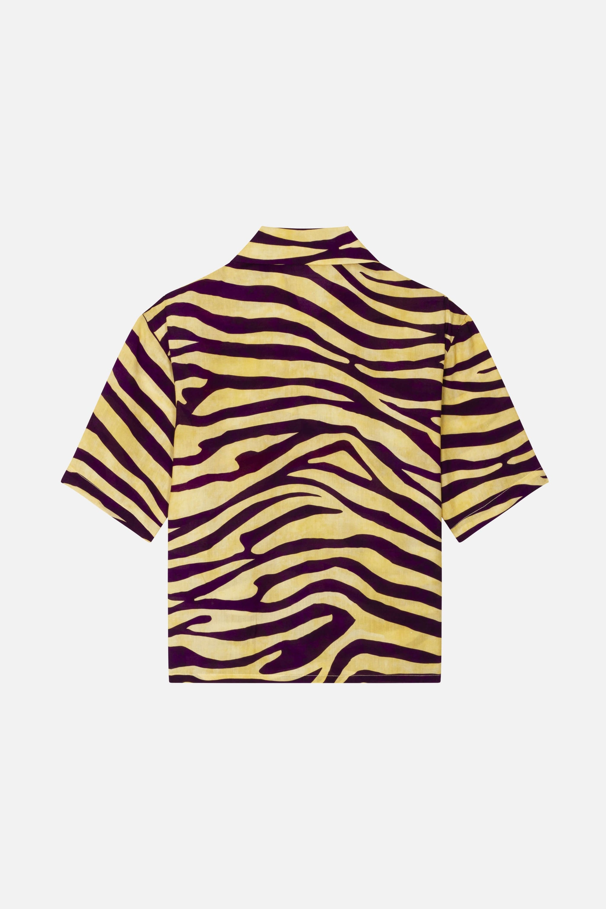 Zebra-effect Tony shirt in mixed linen - Soleil
