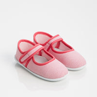 1 QTY / ROSE FUSCHIA CHAUSSURES TOILE BETY