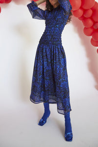 Robe longue Love Muse en soie - Nuit