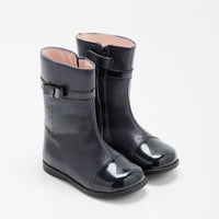 1 QTY / MARINE JACADI CHAUSSURES CUIR LITCHI