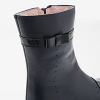 1 QTY / MARINE JACADI CHAUSSURES CUIR LITCHI