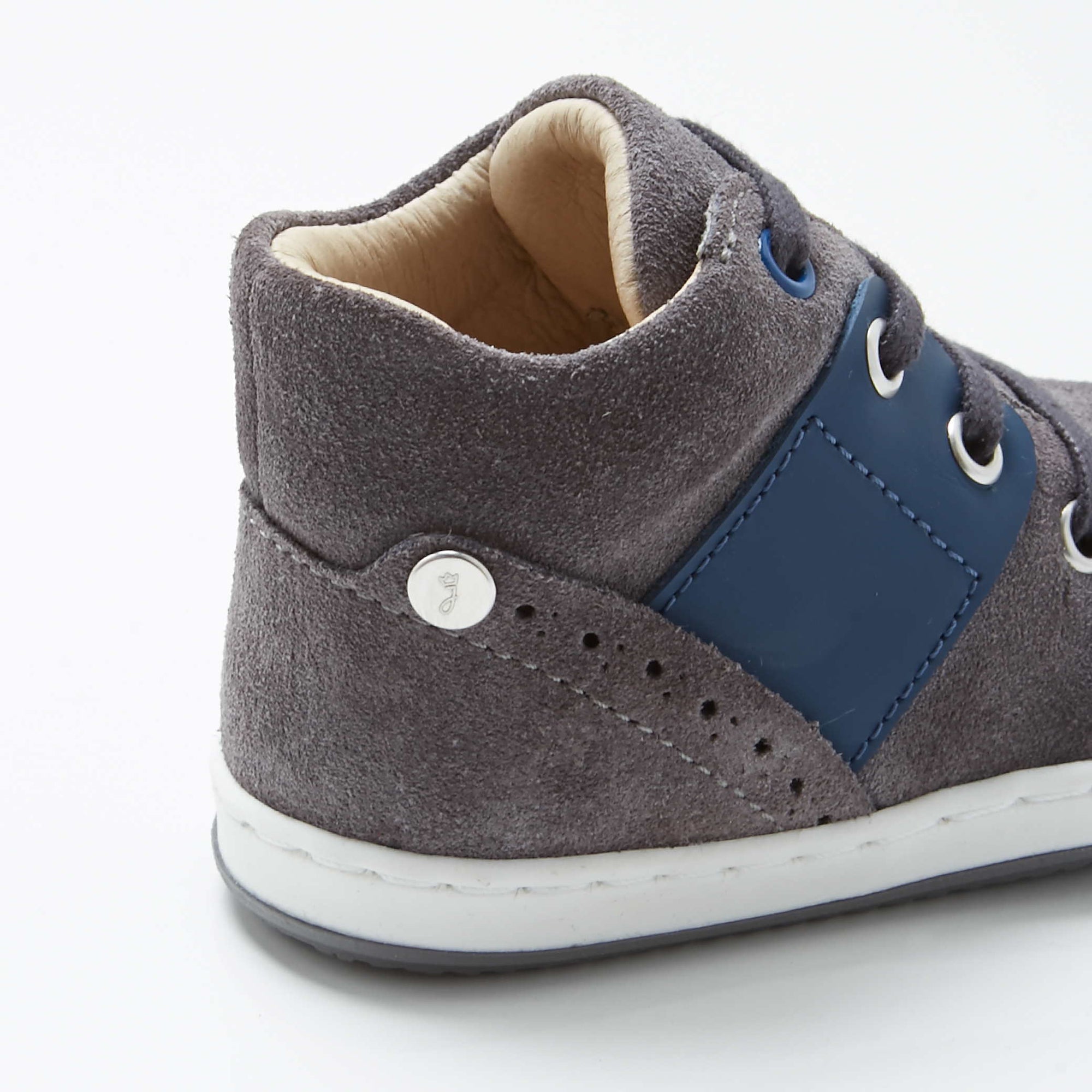 2 QTY / GRIS  CHAUSSURES CUIR LORENZO