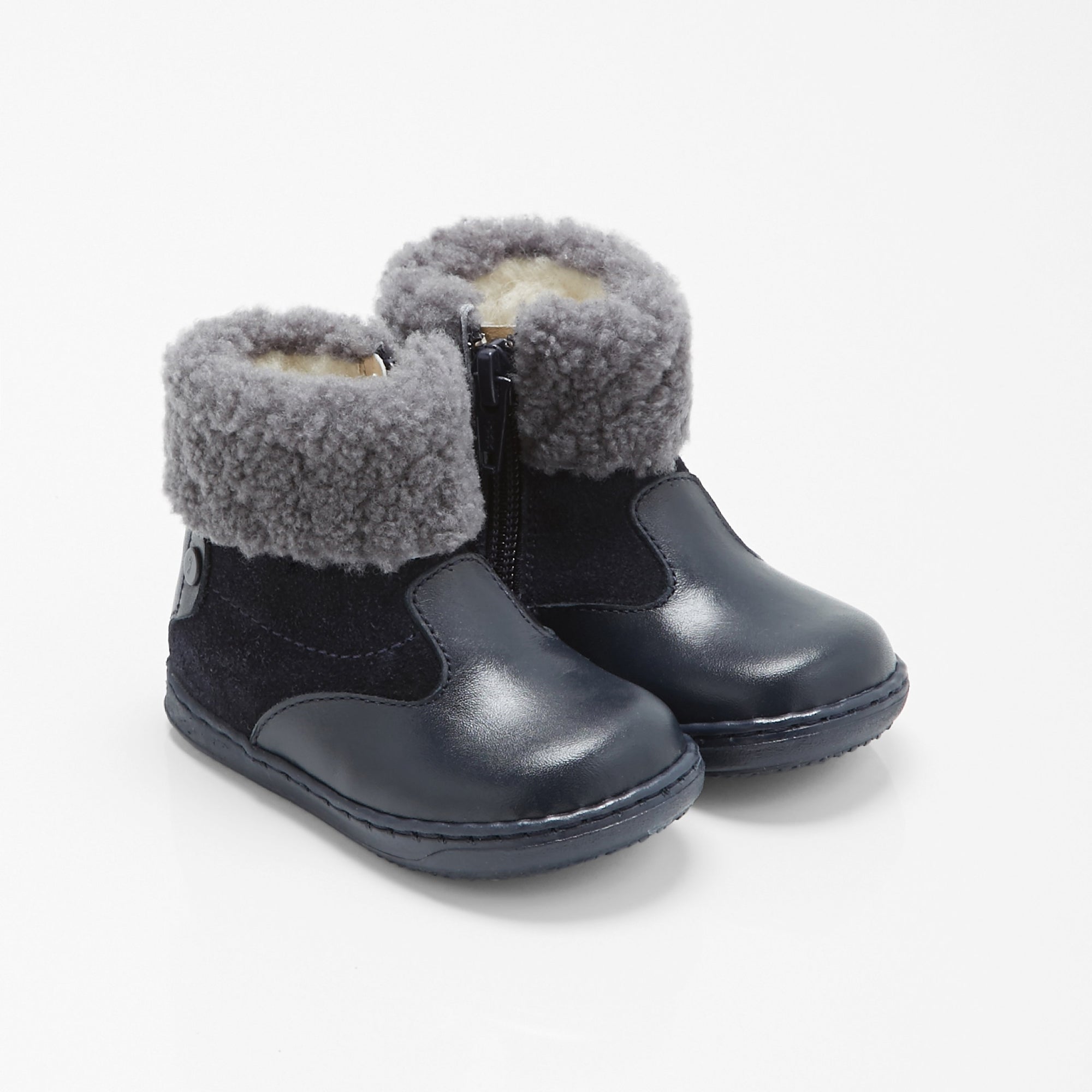 2 QTY / MARINE JACADI CHAUSSURES CUIR LIEVRE
