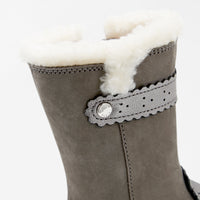 1 QTY / GRIS METAL CHAUSSURES CUIR LIONCETTE