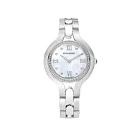 Montre Trocadéro en acier sertie de diamants 32 mm - Nacre