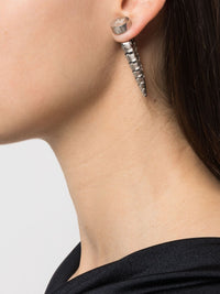 1pcs RELIQUAT 60€ / Puces d'oreilles petit racer en laiton - Argent vielli
