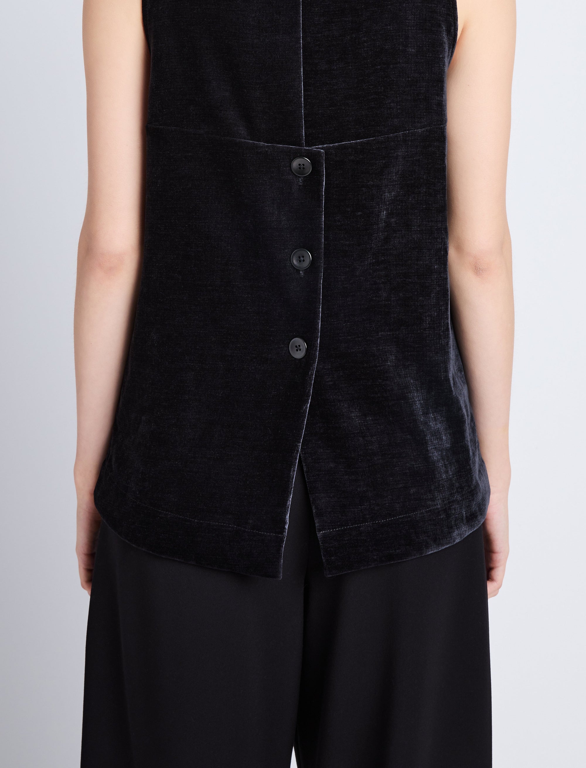 Mila sleeveless blouse - Black