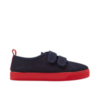 4 QTY / MARINE/ROUGE CHAUSSURES TOILE SACRIPANT