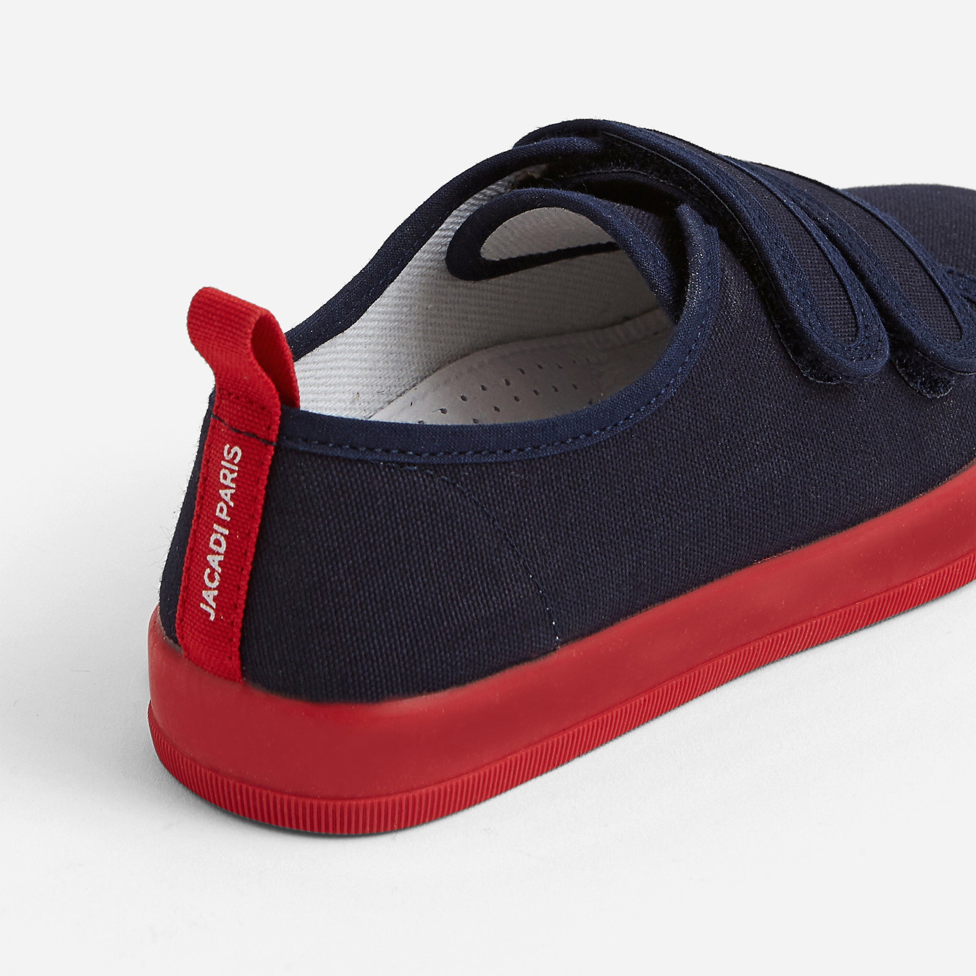 4 QTY / MARINE/ROUGE CHAUSSURES TOILE SACRIPANT