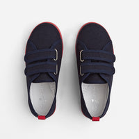 4 QTY / MARINE/ROUGE CHAUSSURES TOILE SACRIPANT